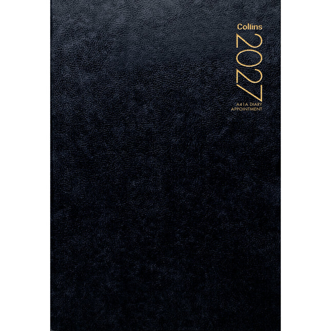 Collins Diary A4 Black - Appointment - 2027