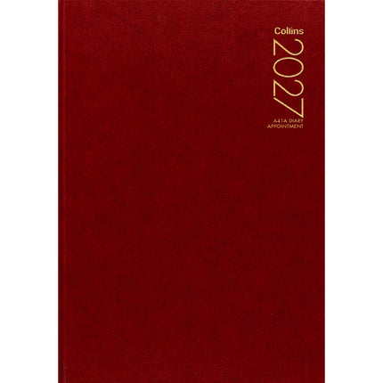 Collins Diary A4 Red - Appointment - 2027