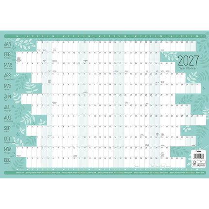 Collins Designer Wallplanner - A3 - Unlaminated - 2027