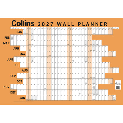 Collins Wallplanner - A3 - Unlaminated - 2027