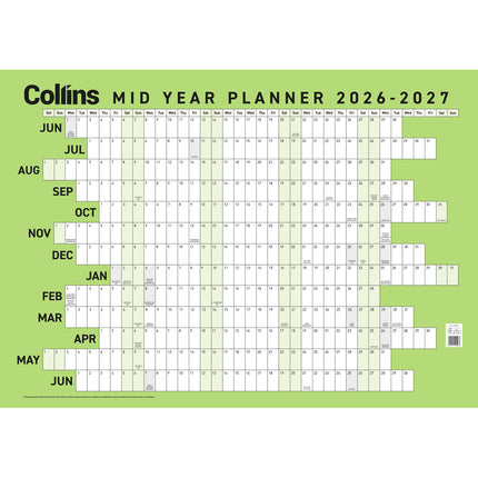 Collins Wallplanner Mid Year - 700x990 - 2026/2027