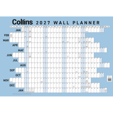 Collins Wallplanner - 700 x 990mm - Laminated - 2027