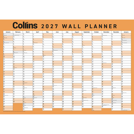 Collins Wallplanner - A3 - Laminated - 2027