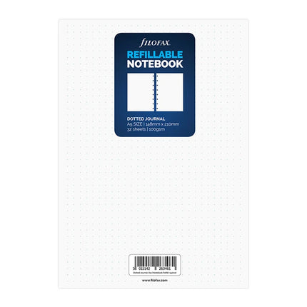 Filofax Notebook Refill - A5 Notepaper - Dotted White