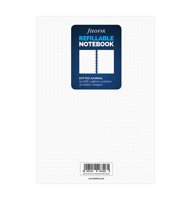 Filofax Refill - A5 - Notebook - Notepaper Dotted - White