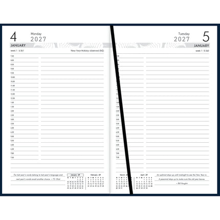 Collins Diary 8 x 5" - Day to View - Navy 2027
