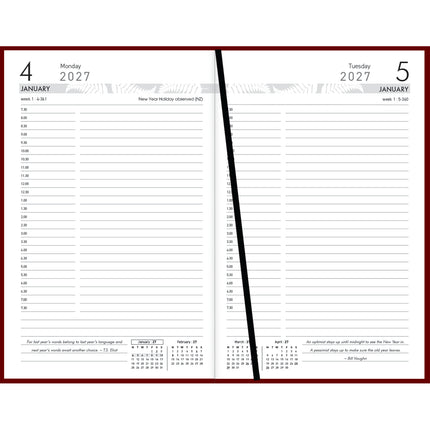 Collins Diary 8 x 5" - Day to View - Red 2027
