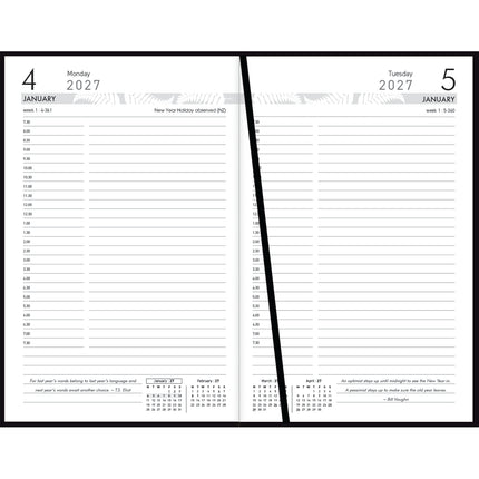 Collins Diary - 8x5" - Day to View - Black - 2027