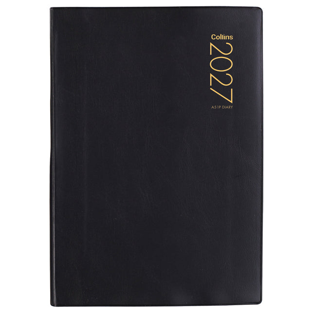 Collins Diary A5 - Day to View - Black - 2027