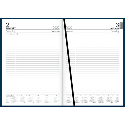 Collins Diary A5 - Day to View - Navy - 2027