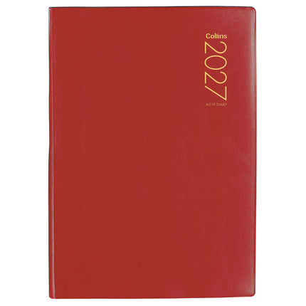 Collins Diary A5 - Day to View - Red - 2027