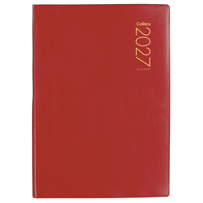 Collins Diary A5 - Day to View - Red - 2027