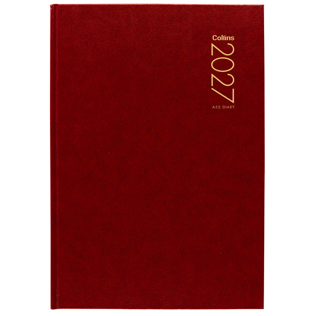 Collins Diary A5 - 2 Day to View - Red - 2027