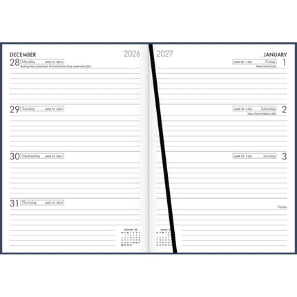 Collins Diary A5 - Week to View - Navy - 2027