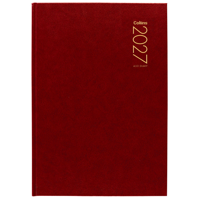 Collins Diary A5 - Week to View - Red - 2027