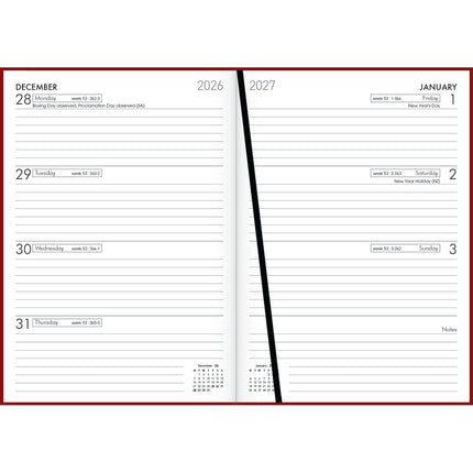 Collins Diary A5 - Week to View - Red - 2027