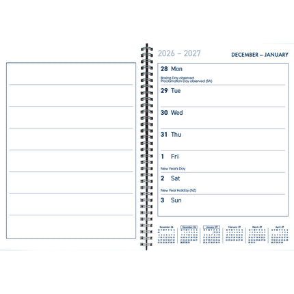 Collins Diary A5 Wiro - Week to View - 2027
