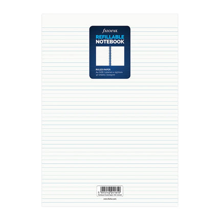 Filofax Notebook Refill - A4 Notepaper - Ruled White