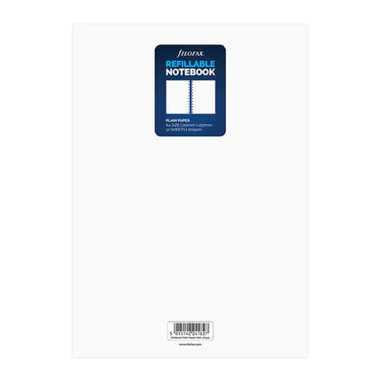 Filofax Notebook Refill - A4 Notepaper - Plain White