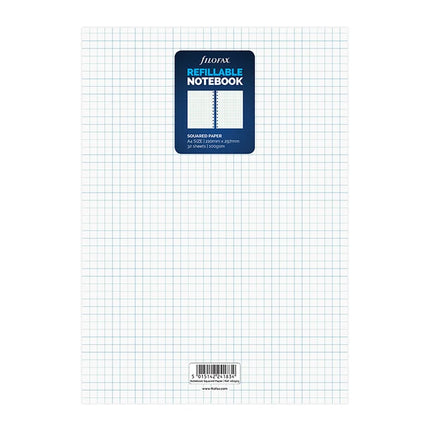 Filofax Notebook Refill - A4 Notepaper - Squared White