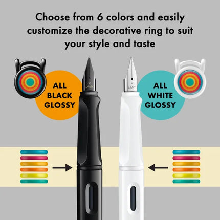 Lamy Safari Fountain Pen in Gift Box - All Black Multi