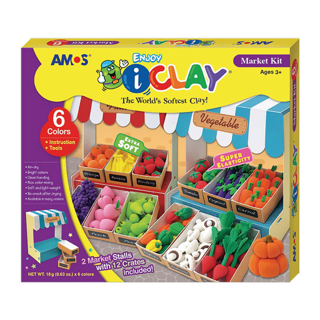 Amos i-Clay Modelling Clay Kit - Market Stall