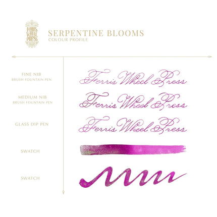 Ferris Wheel Press Fountain Pen Ink - Serpentine Blooms - Limited Edition