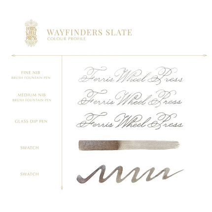 Ferris Wheel Press Fountain Pen Ink - Wayfinders Slate