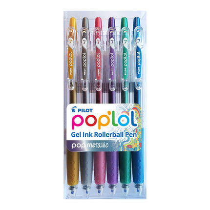 Pilot Pop'Lol Gel Pens - Pack of 6 - Metallic