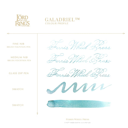 *PRE-ORDER* Ferris Wheel Press Fountain Pen Ink - Lord of the Rings - Galadriel 38ml