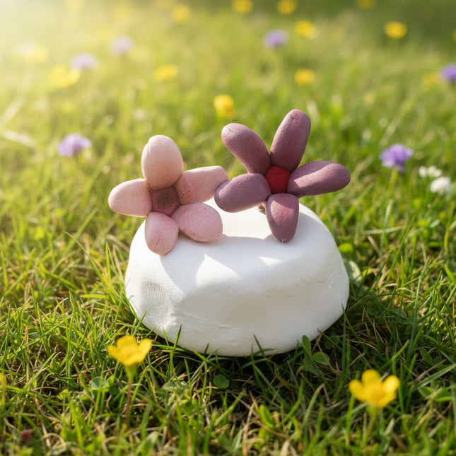 Polymer Clay Fridge Magnets - Pair of Flowers