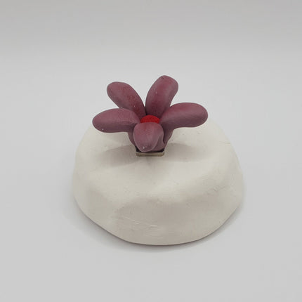 Polymer Clay Fridge Magnets - Pair of Flowers
