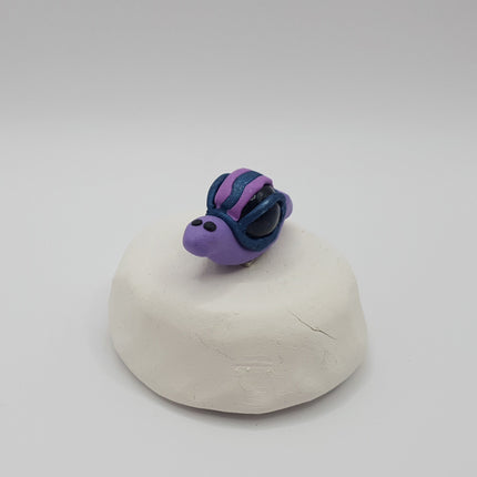 Polymer Clay Fridge Magnets - Set of 4 Purple Snails