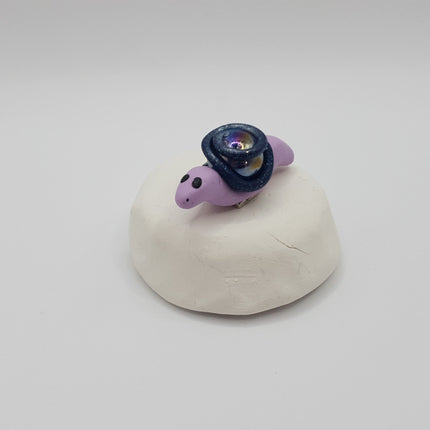 Polymer Clay Fridge Magnets - Set of 4 Purple Snails