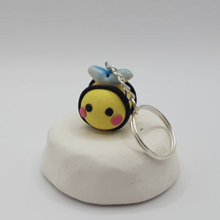 Polymer Clay Key Ring - Buzzy Bee