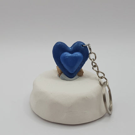 Polymer Clay Key Rings - Love Hearts