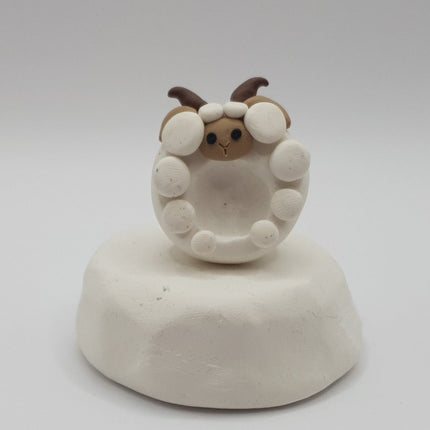 Polymer Clay Fridge Magnet - Ram Buddy