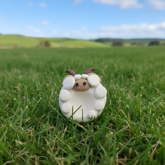 Polymer Clay Fridge Magnet - Ram Buddy