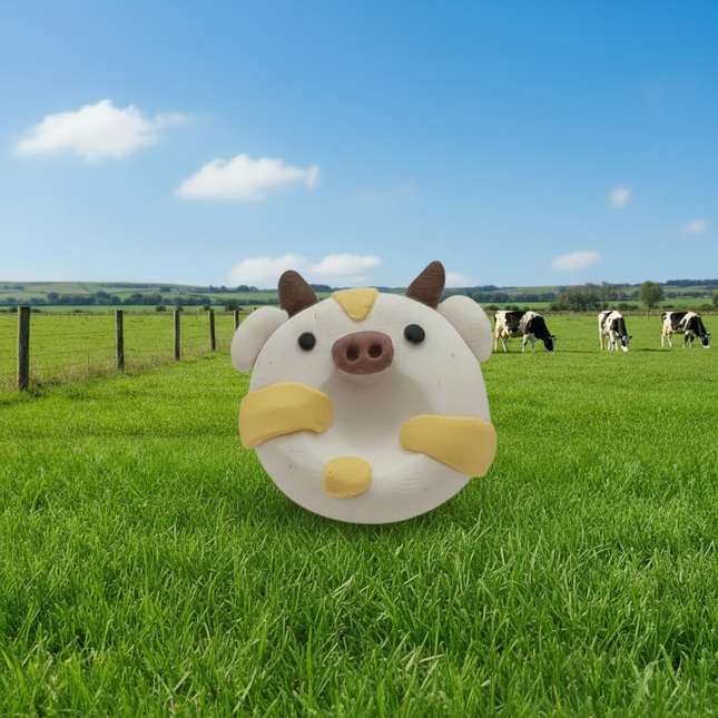 Polymer Clay Fridge Magnet - Moo Moo Buddies