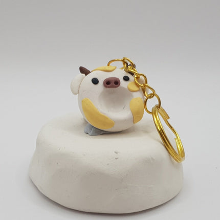 Polymer Clay Key Rings - Moo Moo Buddies