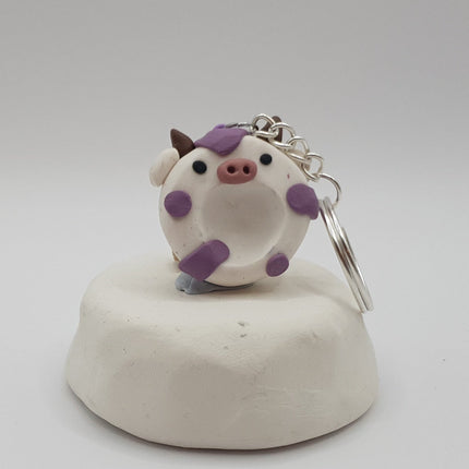 Polymer Clay Key Rings - Moo Moo Buddies