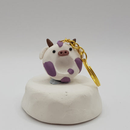 Polymer Clay Key Rings - Moo Moo Buddies