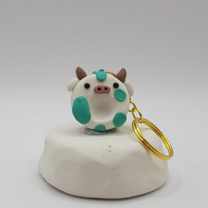 Polymer Clay Key Rings - Moo Moo Buddies