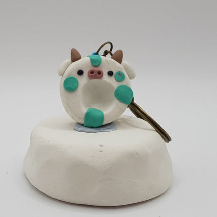 Polymer Clay Key Rings - Moo Moo Buddies