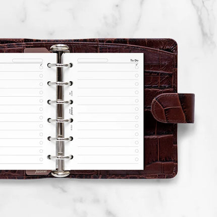 Filofax Organiser - Refill - Pocket - To Do Lists - White