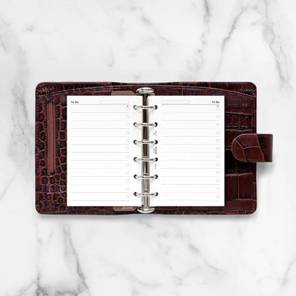 Filofax Organiser - Refill - Pocket - To Do Lists - White