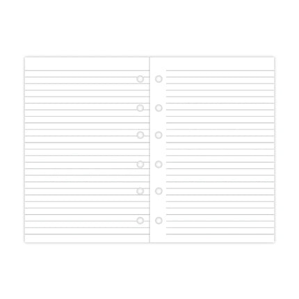Filofax Organiser Refill - Pocket - Notepaper Ruled - White