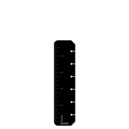 Filofax Accessory - Ruler/Page Marker - Pocket Black