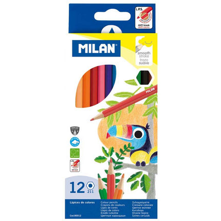 Milan Coloured Pencils - Hexagonal - Pack of 12