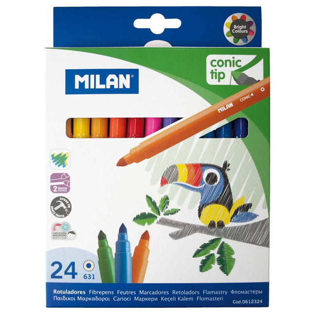 Milan Markers - Conic Tip - Pack of 24